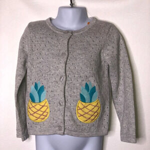 Gymboree toddler girls pineapple pocket sweater